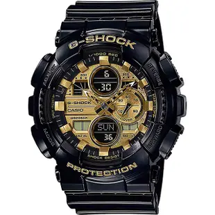CASIO 卡西歐 G-SHOCK 人氣黑金手錶 GA-140GB-1A1