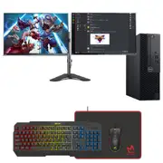 Dell 3060 SFF Gaming Bundle Desktop i5-8500 6-Cores 1TB 16GB RAM 6GB RTX 3050 + Dual 24" Monitor - Refurbished