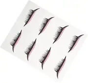 Healvian Eyeliner Strip Sticker False Lashes 4 Pairs Women Men Eyeliner Decal for Night Clubs
