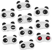 UTHCLO 10Pcs Sleeping Masks Cute Panda Eye Covers Light Blocking for Travel Yoga Afternoon Naps and Meditation