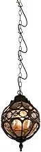 CJLWSLCO American Creative Simple Glass Chandeliers Outdoor Patio Aisle Villa Gazebo Waterproof Decorative Hanging Lamp LED E27 Light Source Pendant Light Modern Simple Home Lighting Fixtures