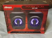 2BOOM Wired LED Gaming Speakers With Volume Control.
