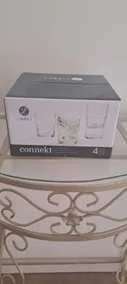NIB- Libby Connekt Glassware Set Of Four.