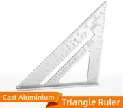 7 Inch Triangular Ruler Aluminum Alloy Square Measuring Carpentry Angle Gauges