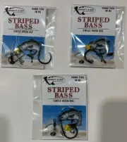 3 Pack Striped Bass Rig 8/0 Inline Circle Hook With Fish Finder Bennett And Son
