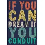 IF YOU CAN DREAM IT YOU CONDUIT: FUNNY VINTAGE ELECTRICIAN GIFTS MONTHLY PLANNER
