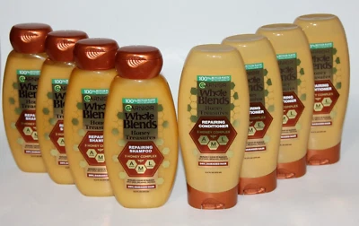 LOT (8) GARNIER WHOLE BLENDS HONEY TREASURES SHAMPOO & CONDITIONER 12.5 FL OZ