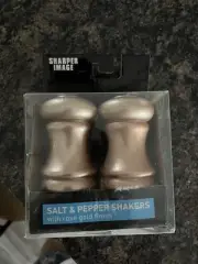 Sharper Image Salt and Pepper Shakers, Rose Gold Finished- SB-D