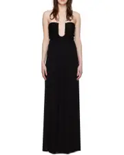 Christopher Esber Ruched Strapless Dress AU8,AU12,AU10,AU6 Black