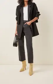 [BY FAR] Stevie Creased Patent Leather Knee Boots