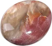 dssmboom Irregular Petrified Wood Crystal Palm Worry Stones for Relaxing Anxiety Stress, Polished Pocket Stone for Meditation Chakra Balancing