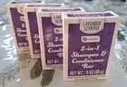 4 Bars B-Pure 2 In 1 Shampoo & Conditioner Bar Lavender Scented 3oz each BPure