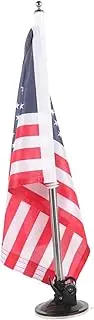 Levemolo 1 Set Vehicle Flagpole Car Flagpole Supplies Flag Pole Bracket Base Flag Poles Support Auto Bracket Base Stands Mount for Adjustable Stand Outdoor Telescopic with Plastic Black