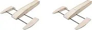 Binxind 2X RC Speed Boat Wooden Sponson Outrigger Shrimp Speed Boat Model Kits Radio Remote Control Speedboat,Single Model