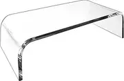 AMT Premium Acrylic Clear Monitor Stand - Laptop/PC/Multimedia Riser for Home Office