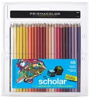 Prismacolor Scholar Colored Pencils, Adult Coloring, 48 Pack