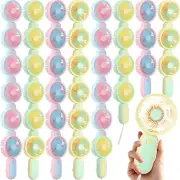 40 Pcs Mini Handheld Fan, USB Rechargeable Hand Held Fan Hanging Small Hand Trav