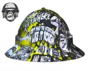 Custom Hydrographic Safety Hard Hat LOOSE NUT PRO CHOICE WIDE BRIM