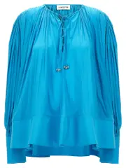 [Lanvin] Lanvin-Wide Blouse Camicie Celeste-Donna 36FR Light Blue