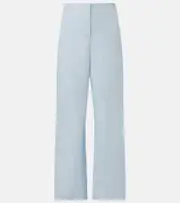 [Faithfull] Faithfull Lulea high-rise linen wide-leg pants AU 6 blue