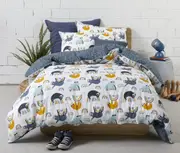 Logan and Mason Seth Terazzo Kids Boys Quilt Cover Set Multi