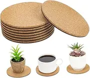 ORFOFE Cork Placemats Table Coasters 8pcs Coaster Set Plant Cork Coasters Cork Mats for Plants Flower Pot Saucers Absorbent