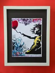 AIDAN FLUX | Hand Signed Authentic Artwork Framed " WHERE IS MY HEART " COA