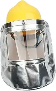 Perfk Composite Aluminium Foil Coveralls Heat Protective Suit for Spray Gifts Comfortable Protective Coverall Fireproof Clothes, Mask with Safe Hat