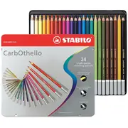 STABILO CarbOthello Chalk Pastel Coloured Pencils [Tin 24]