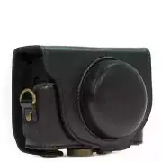 MegaGear Sony Cyber-shot DSC-HX95, HX99, HX80, HX90V Leather Camera Case w Strap