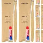 Bulk Bamboo Toothbrush Kit with Mini Toothpaste - 100% Biodegradable & Eco-Fr...