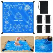 2-in-1 Beach Blanket & Kiddie Pool,6.56 x 6.56 FT Square Lightweight, Waterpr...