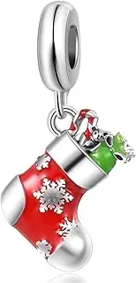 [QeenseKc] Christmas Snowman Elf Deer Sweet Gingerbread Man Charm Winter Hoilday Bead for Pandora Bracelet