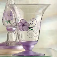 在飛比找Yahoo奇摩購物中心優惠-Madiggan 玫瑰系列手工彩繪喇叭燭台花瓶-小(粉紅.金