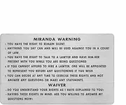DGXMD Metal Miranda Warning Card - Miranda Rights Card - Silver Miranda Card for Police Officers - Police Law Enforcement Accessories