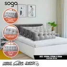 SOGA 4X 100cm Silver Triangular Wedge Pillow Headboard Bedside Tatami Cushion