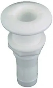 Perko Thru-Hull Connections - 1/2" White Plastic FREE SHIPPING