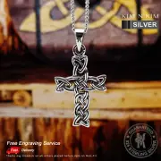Interlaced Celtic Cross Pendant Necklace✔️Celtic Knot✔️Solid 925 Silver✔️Quality