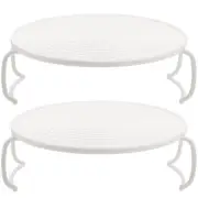 2 Pcs Microwave Oven Steamer Storage Rack Shelf Warming Tray