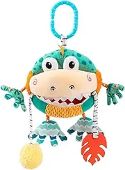 Hangable Baby Toys, Mobile Toy Kids, Babies Plush Hangable Carseat Accessories with Built-in Bell for Entertainment