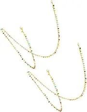 [SAFIGLE] 2pcs Handmade Glasses Chain Eyeglass Chains for Women Stylish Beaded Glasses Chain Beaded Eyeglass Chains Sunglasses Holder Chain Mask Lanyard Sunglasses Strap for Women Metal