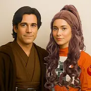 Womens Wigs Long Curly Brown Party Cosplay Wig Wave with Ponytail Halloween Wigs