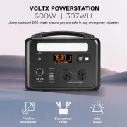 VoltX Portable Power Station Solar Generator 600W 307Wh For RV Camping