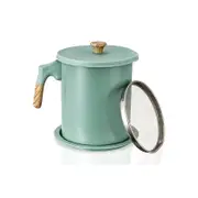 1.7L Bacon Grease Saver With Strainer Oil Containe Fat Separator For Oil Strainer-Mint Green
