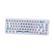 LK67 RGB Modular DIY Mechanical Keyboard, 67 Keys Hot Swap Milky White