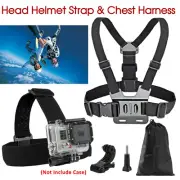 GoPro 3+ 4 5 6 7 8 Accessories Head Helmet Strap Chest Harness Mount Chesty AU