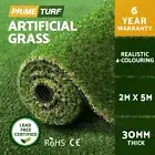 Prime Turf Artificial Grass Synthetic Fake Lawn Turf 2mx5m Plant 4-coloured 30mm