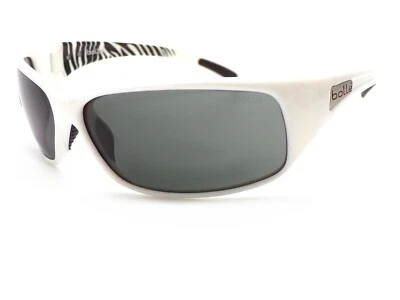 Bolle Recoil Wrap Sunglasses Shiny White Black with TNS Grey CAT.3 Lenses 11701