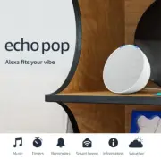 Amazon Echo Pop | Full Sound Compact Smart Speaker with Alexa | Glacier White