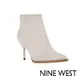 NINE WEST JACKS 9x9 細高跟踝靴-奶油白